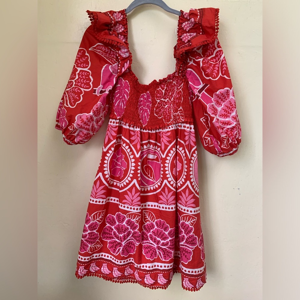 FARM Rio Red Floral Mini Dress - Picture 14 of 16